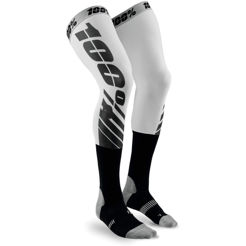 100% REV MX Knee Brace Socks Flash Grey