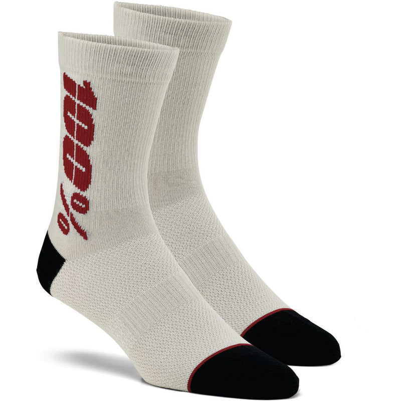 100% Rhythm Merino Wool Performance Socks Cherry / Silver