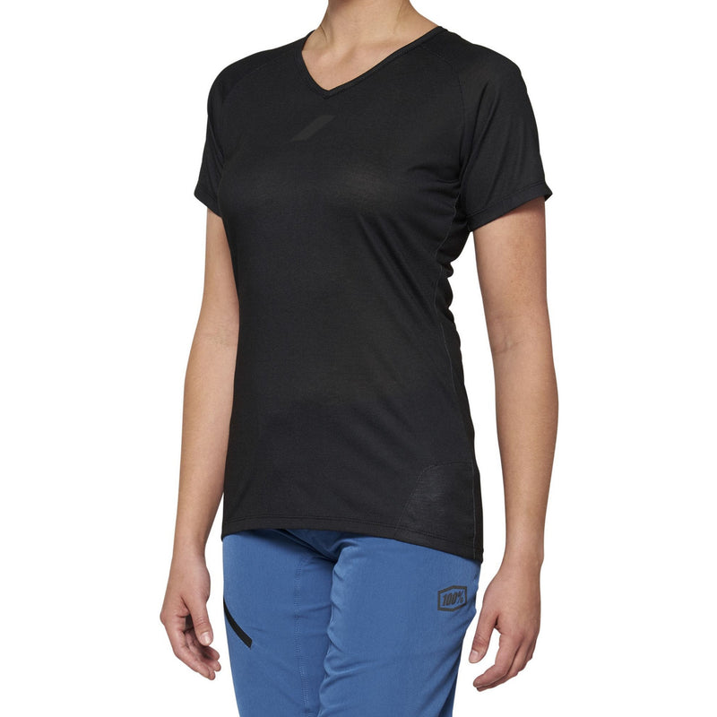 100% Airmatic Short Sleeves Ladies Jersey Black