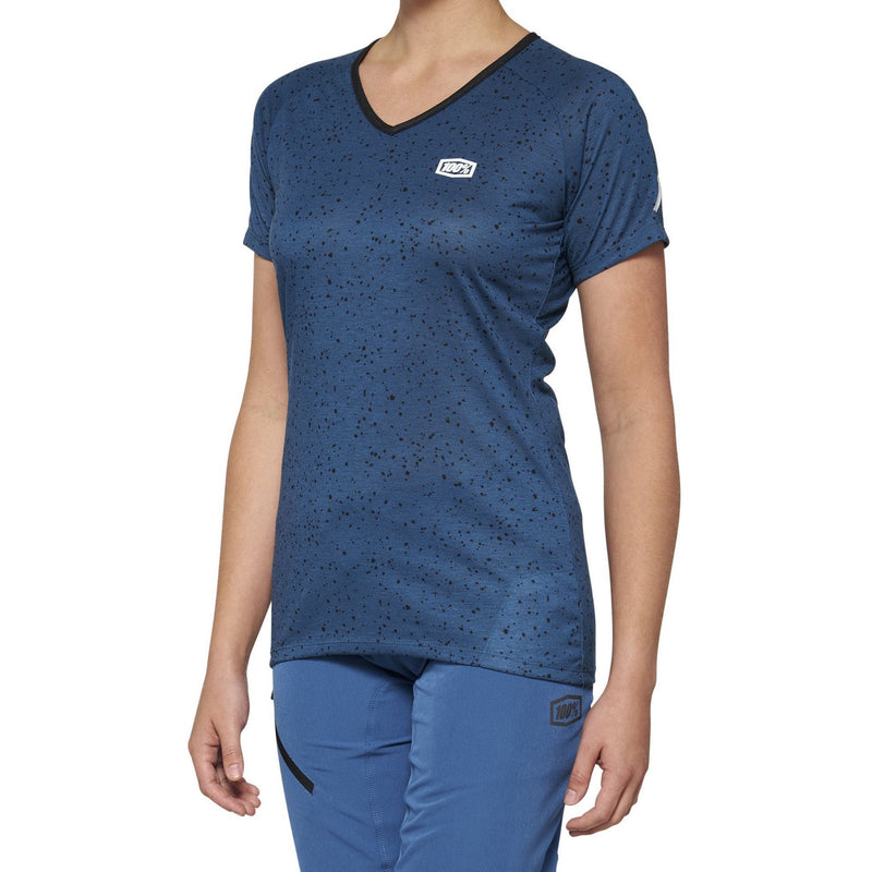 100% Airmatic Short Sleeves Ladies Jersey Slate Blue