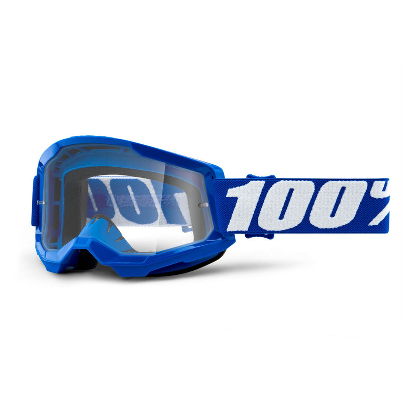 100% Strata 2 Goggles Blue / Clear Lens