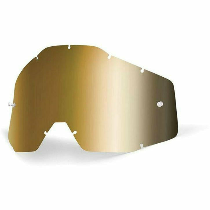 100% Racecraft / Accuri / Strata Anti-Fog Replacement Lens True Mirror Gold