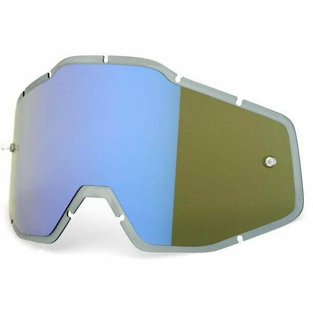 100% Racecraft / Accuri / Strata Anti-Fog Injected Replacement Lens Mirror Blue / Smoke