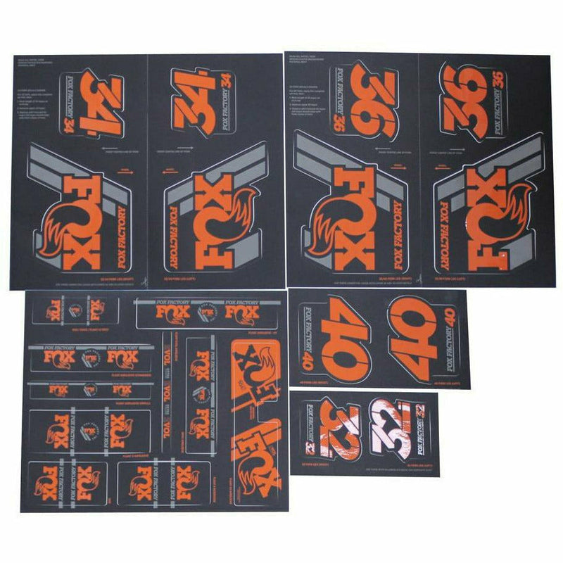 Fox AM Heritage Fork & Shock Decal Kit Orange