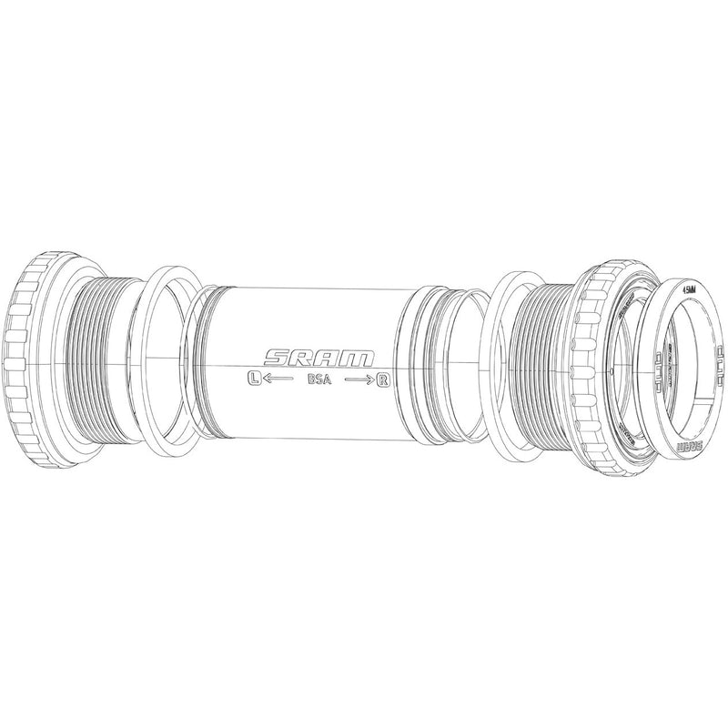 SRAM Bottom Bracket BB30 Spacer Kit 2 X 2.5 MM BB30