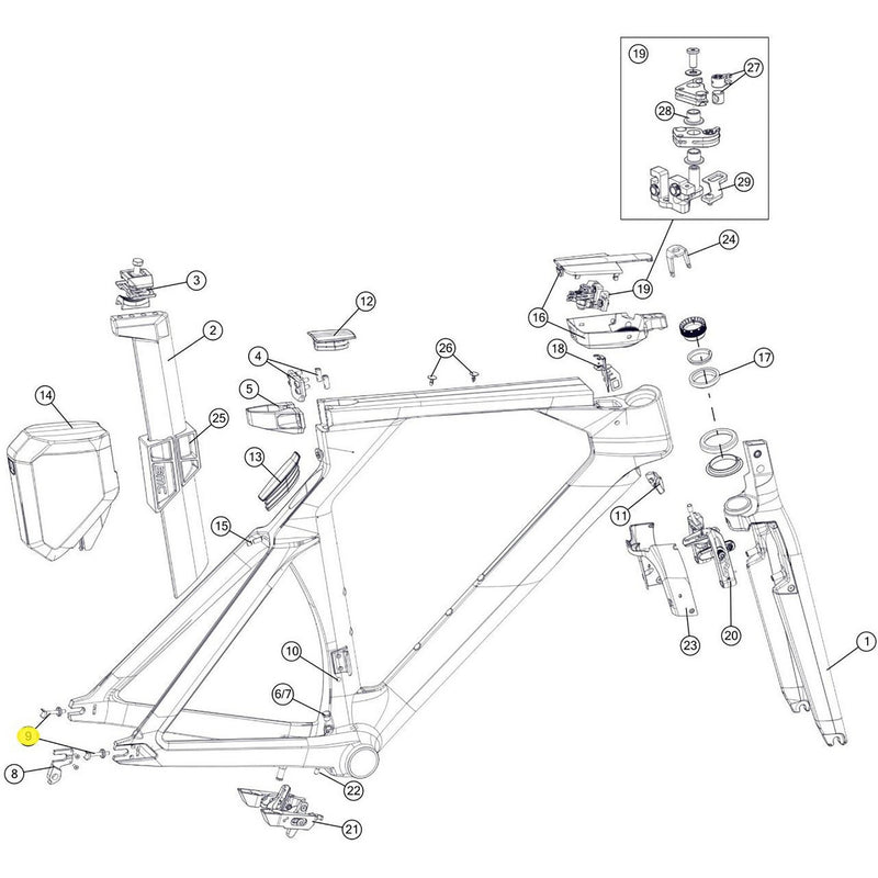 BMC Spare TM01 Axle Adjuster Number 1