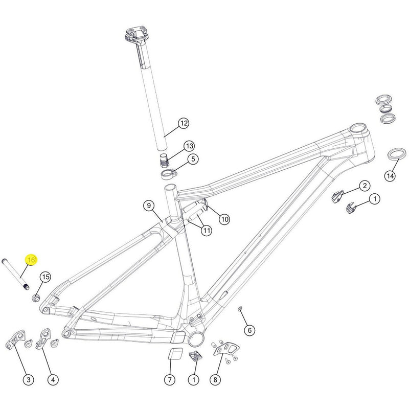 BMC Spare Thru Axle Kit Number 4