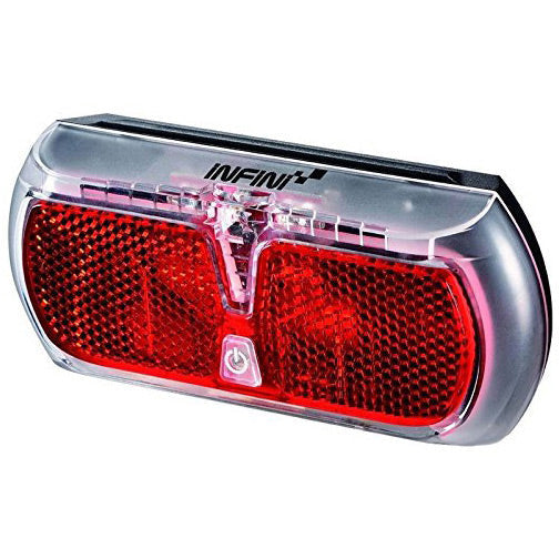 Infini Apollo Rear Carrier Light Dynamo With 4 Minute Standlight Black / Red