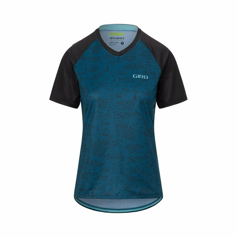 Giro Ladies Roust Short Sleeve MTB Jersey Harbour Blue Scream