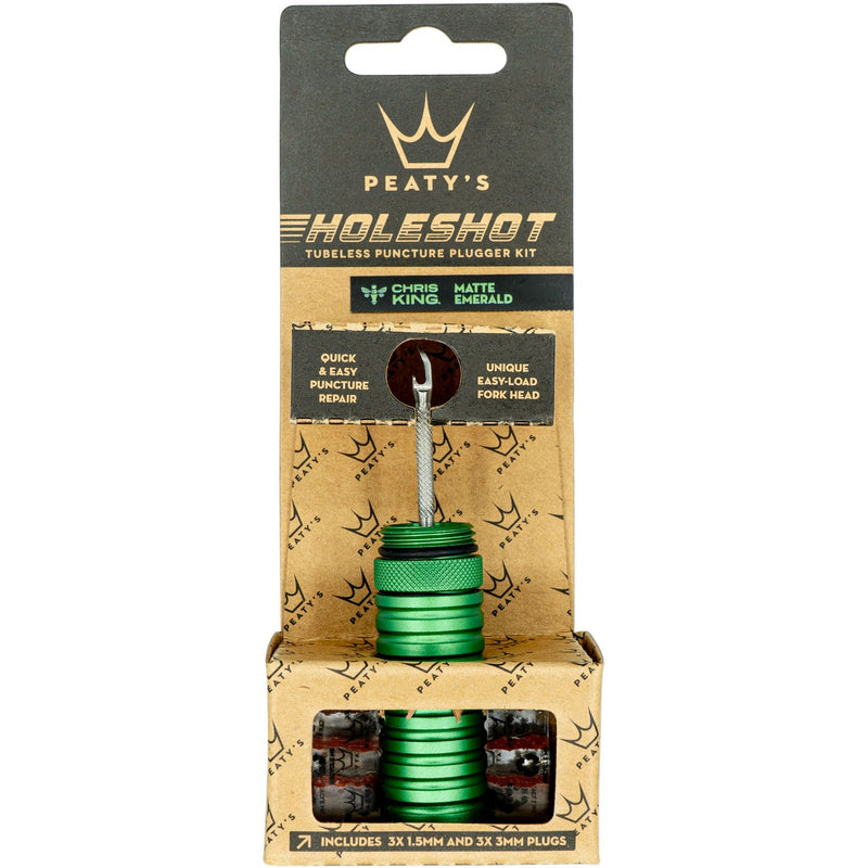 Peaty's Holeshot Tubeless Puncture Plugger Kit Emerald - Box Of 12