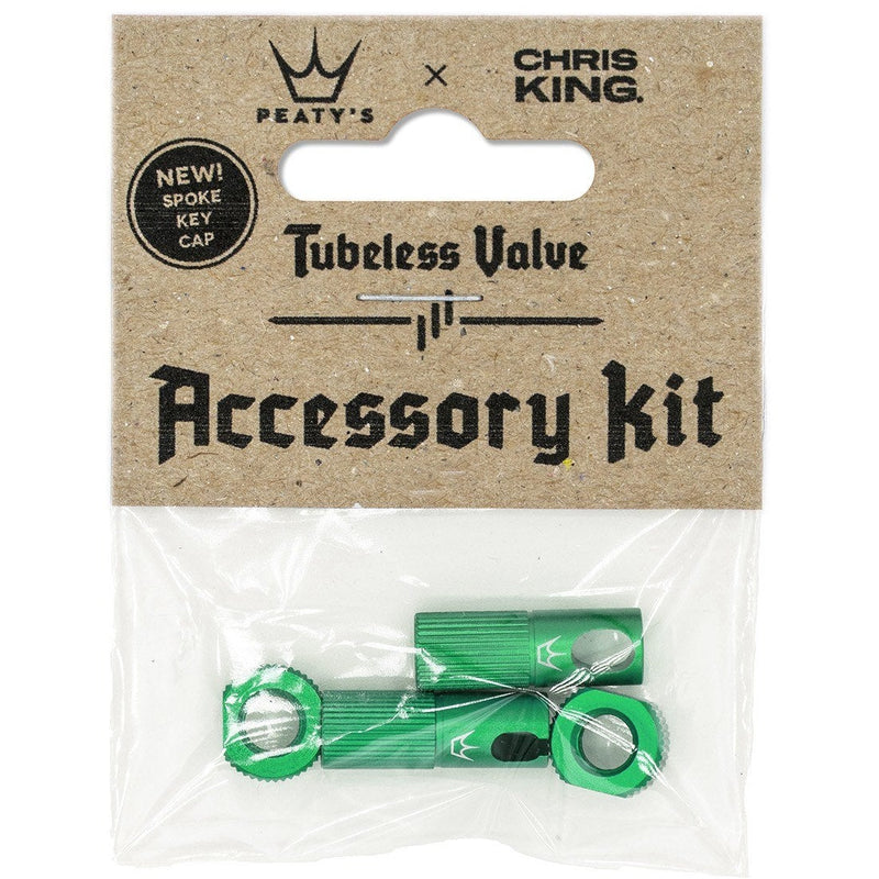 Peaty's X Chris King MK2 Tubeless Valves Accessory Kit Emerald