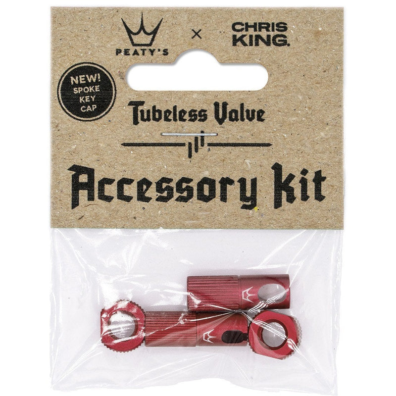 Peaty's X Chris King MK2 Tubeless Valves Accessory Kit Red