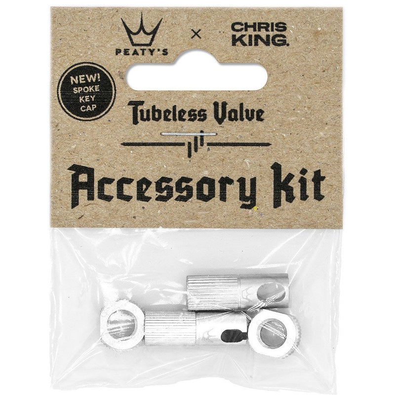 Peaty's X Chris King MK2 Tubeless Valves Accessory Kit Silver