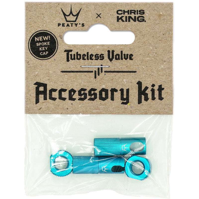 Peaty's X Chris King MK2 Tubeless Valves Accessory Kit Turquoise