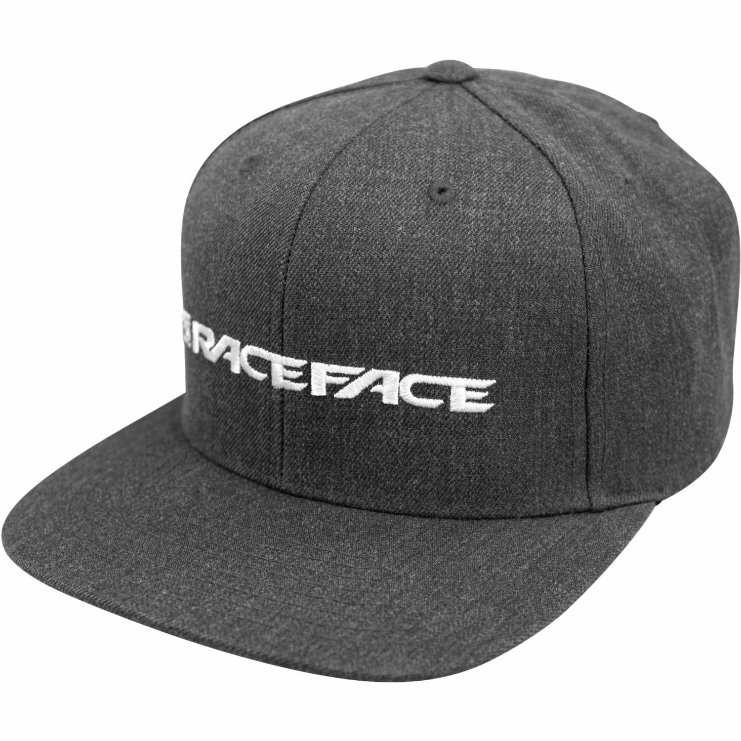 Race Face Classic Logo Snapback Hat Heather Grey Velozone