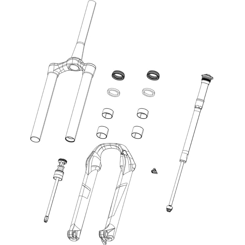 RockShox Decal Kit NE01 Yellow MY18 Pike/Lyrik/Yari/Domain/Revelation Black - 35 MM