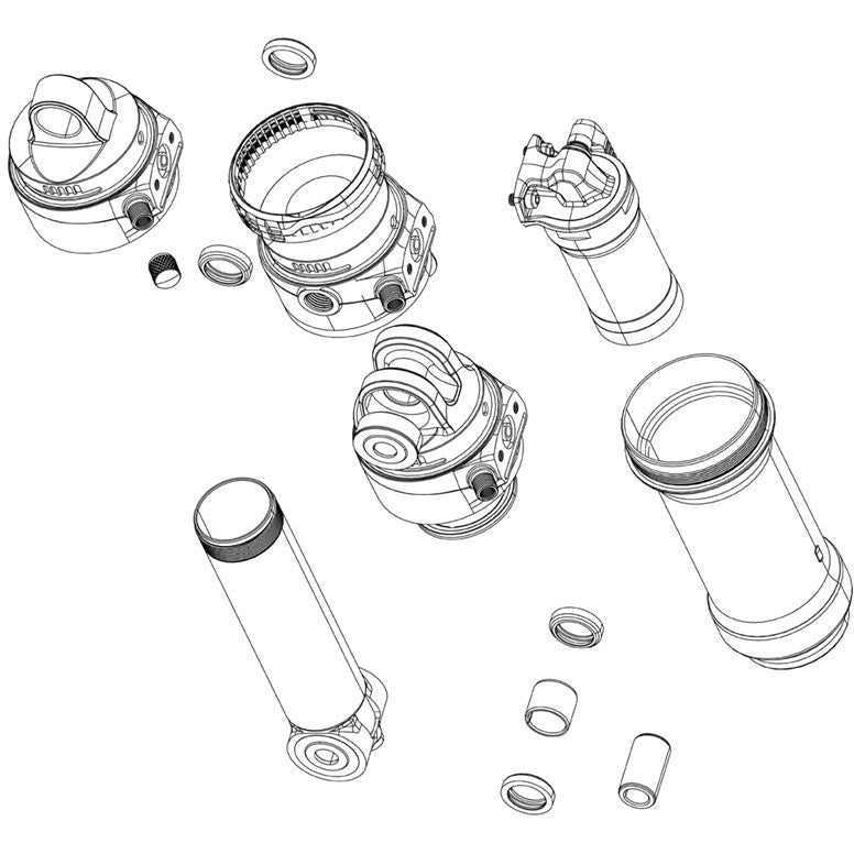 SRAM Rockshox Spare Rear Shock Volume Reducer Kit Includes 1 Negative Token Super Deluxe Thrushaft C1