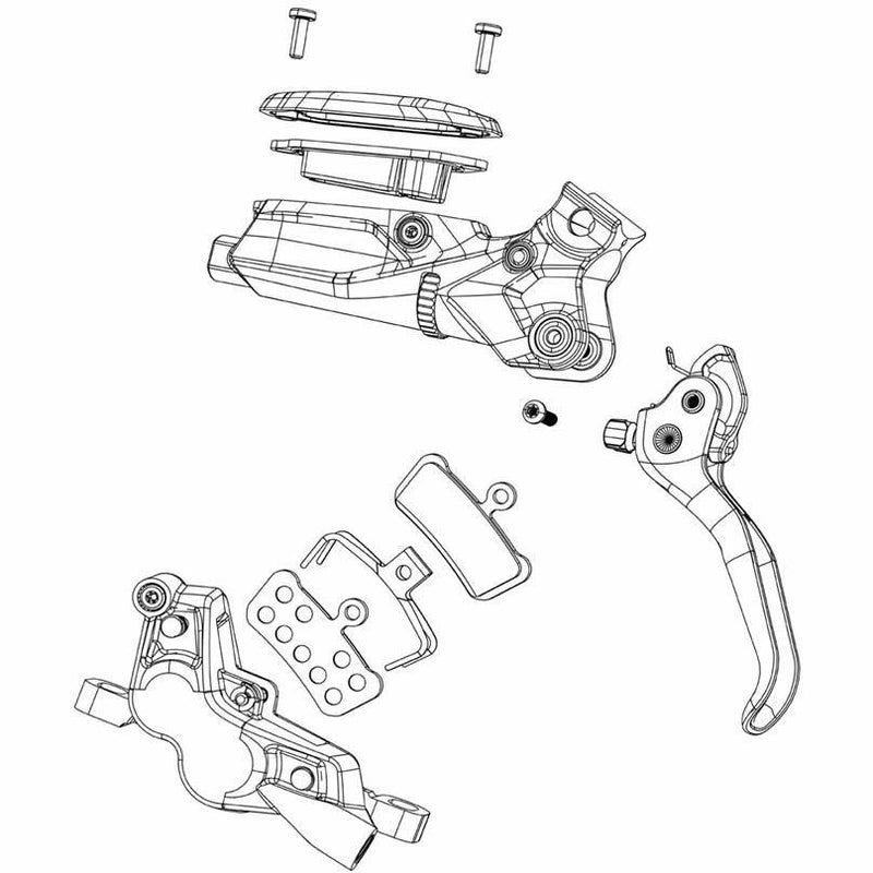 SRAM Spare Disc Brake Caliper Piston Service Kit Includes 2 Pistons / 2 Piston Titanium Bolts / Seals / Bleed Screw & O-Rings Red AXS D1