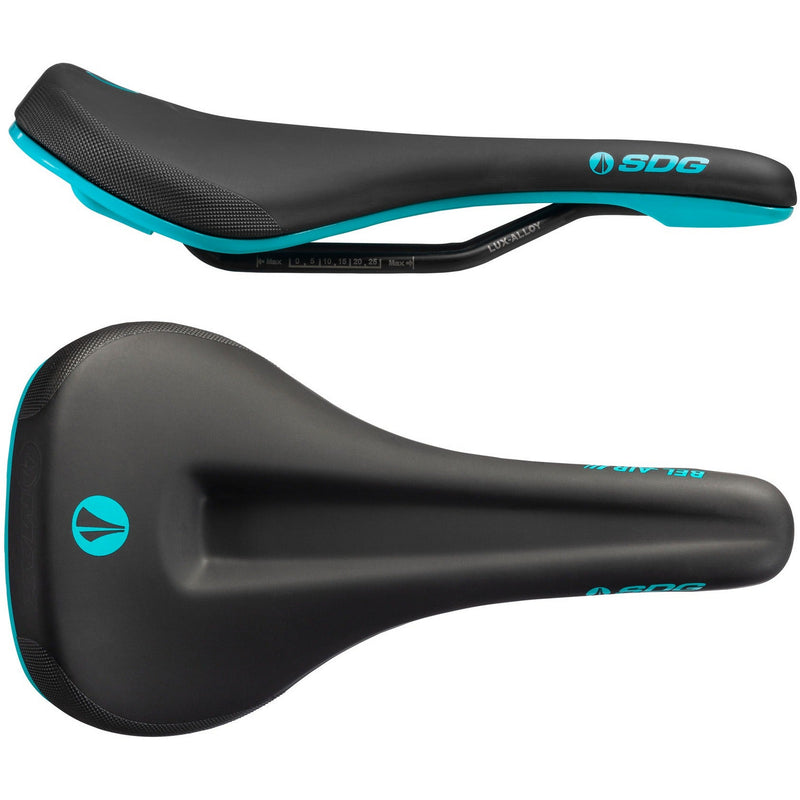 SDG Bel Air 3.0 Max Lux-Alloy Saddle Black / Turquoise