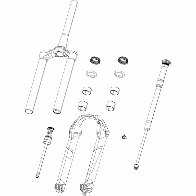 SRAM Rockshox Spare Fork Dust Wiper Kit 38 MM Black Includes Flangeless Dust Wipers Zeb - Pack Of 20