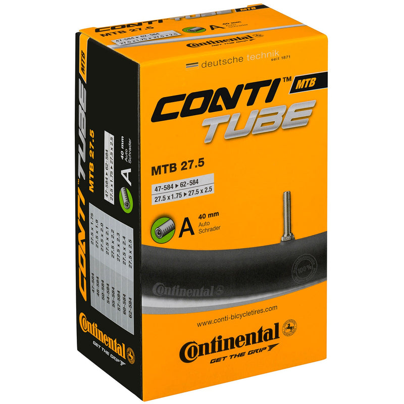 Continental Schrader 40 MM Valve MTB Tube Black