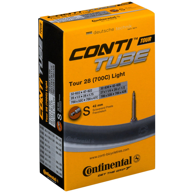 Continental Presta 42 MM Valve Light Tour Tube Black