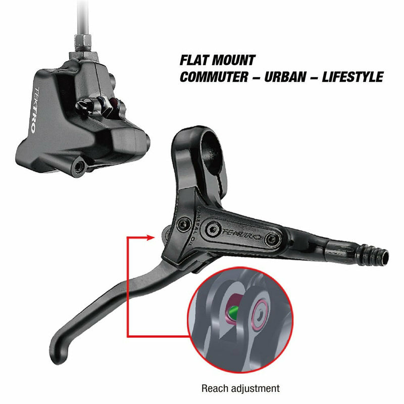 Tektro HD-R280 Flat Mount Disc Brake Black