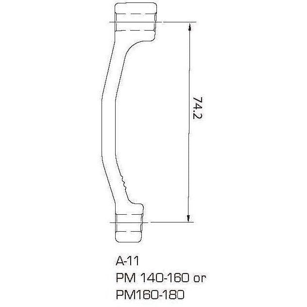 Tektro TRP Adapter A11 Post Mount Black