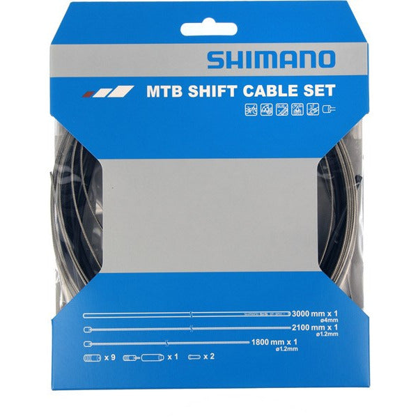 Shimano Spares MTB Gear Cable Set With Stainless Steel Inner Wire Black