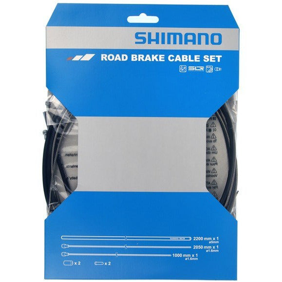 Shimano Road Brake Cable Set With Stainless Steel Inner Wire Black