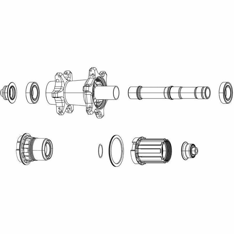 SRAM Wheel Axle End Cap Set Rear Xdr And 11 Speed Zr1 Hubs