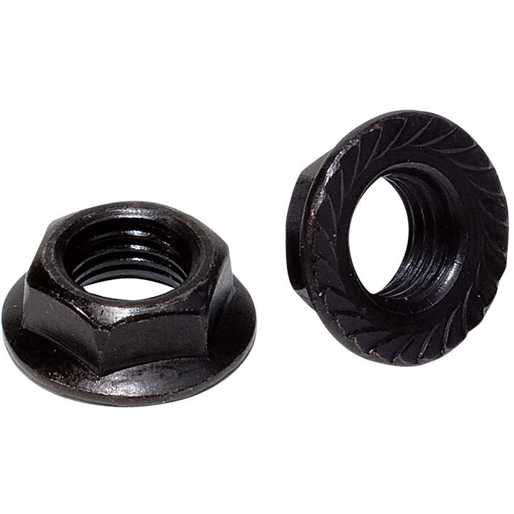 Weldtite Cotterless Axle Nuts Black