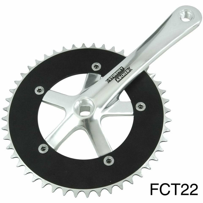 Sturmey Archer FCT22 Series Cranks Silver / Black