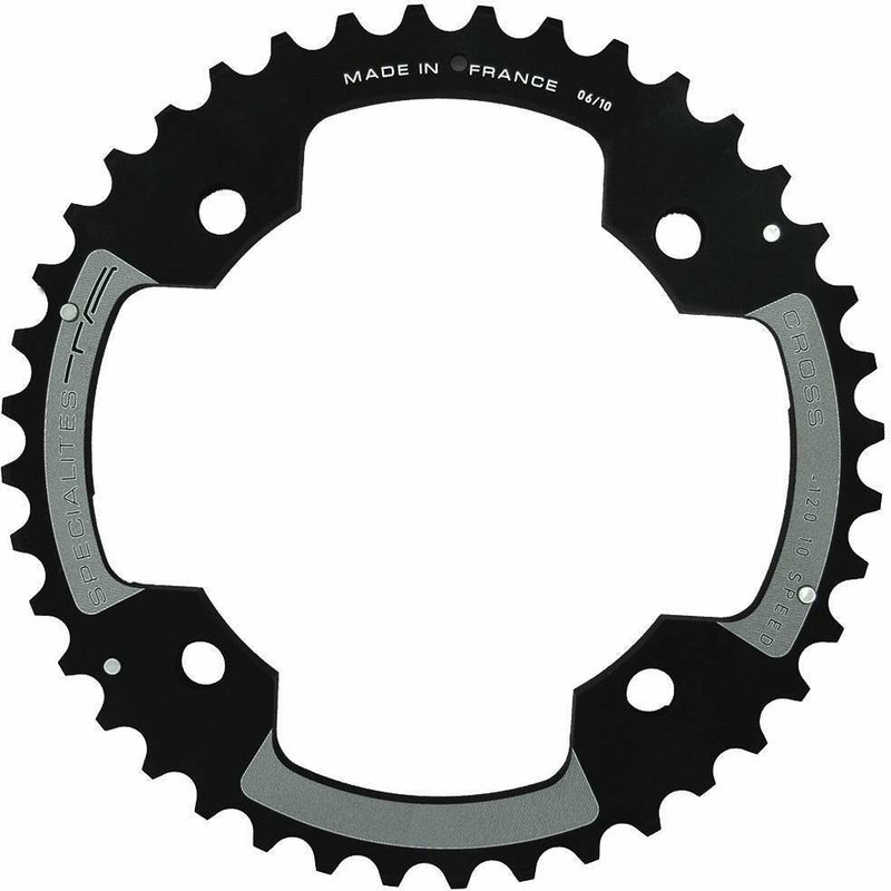 Specialites TA Cross 4 Arm 10X Double 120 PCD Outer Chainring Black