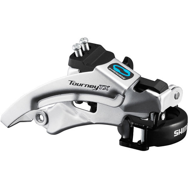 Shimano Tourney / TY FD-TX800 TX Top Swing Dual Pull Front Derailleur Silver / Black