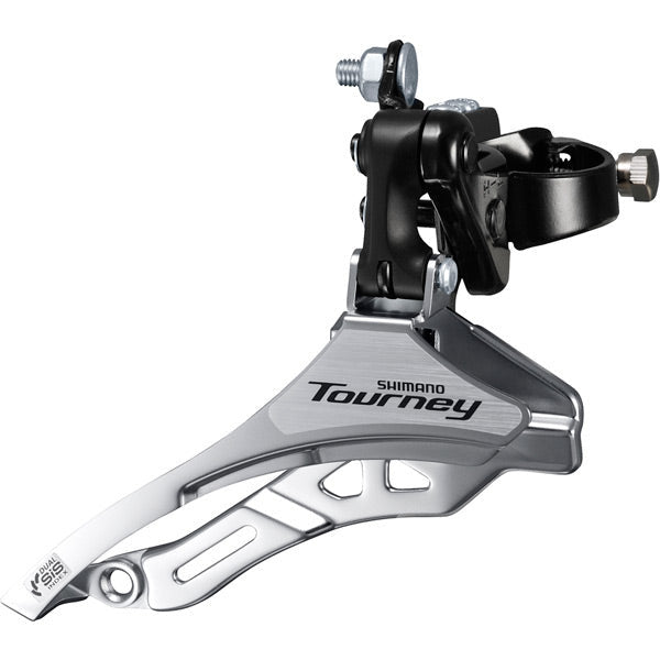 Shimano Tourney / TY FD-TY300 6/7 Speed Triple Front Derailleur Down Pull For 42T Silver / Black