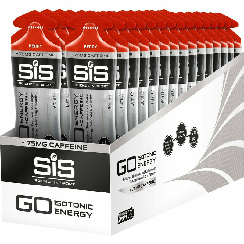 Science In Sport GO Energy Plus Caffeine Gel Tube - Box Of 30 Berry