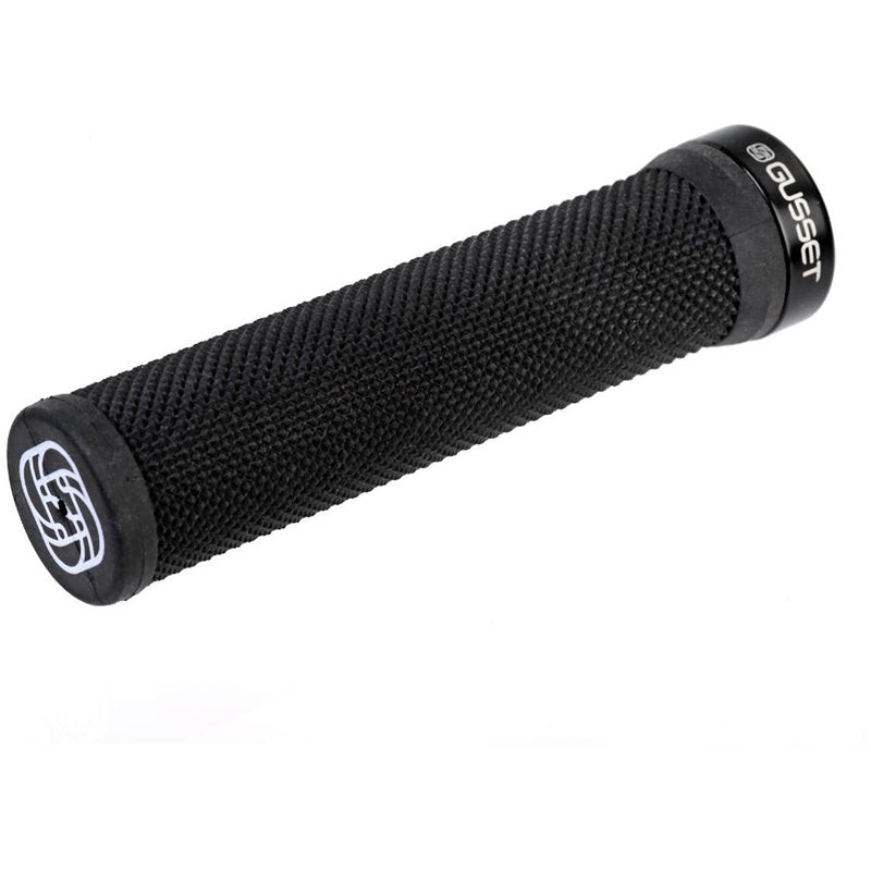 Gusset Grips Single File Lock-On Grips Black