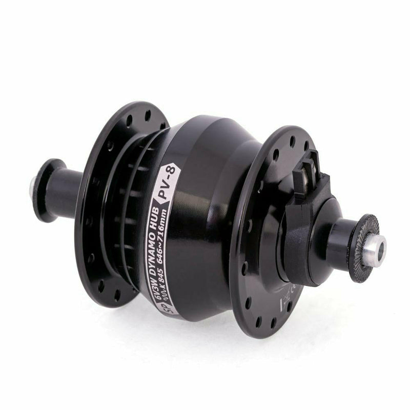 SP Dynamo PV8 100 MM Rim Brake Dyno Hub Black