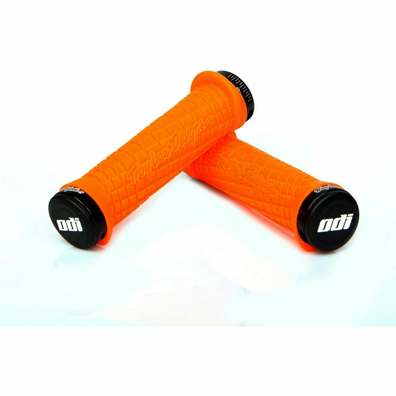 ODI Troy Lee Designs MTB Lock On Grips Orange / Black - Pair