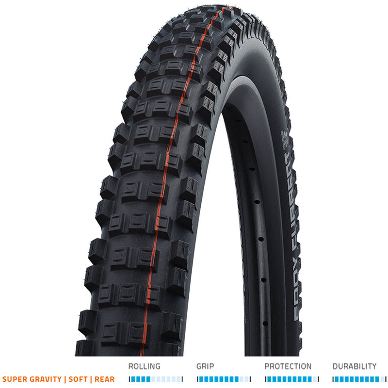 Schwalbe Eddy Current Evo Super Gravity Rear Tyre Black