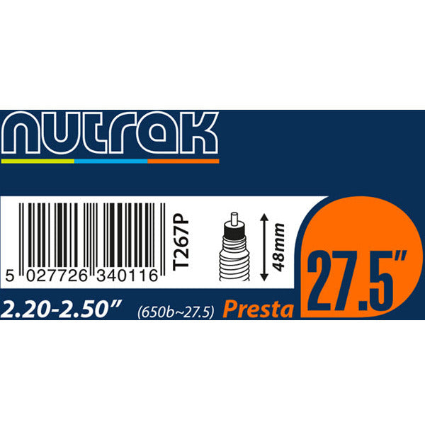 Nutrak Presta Inner Tube 1.3 MM Butyl Black