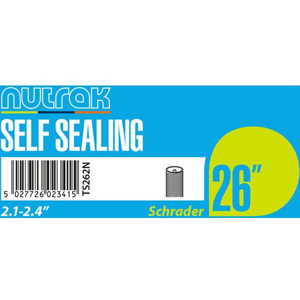 Nutrak Schrader Self-Sealing Inner Tube Black