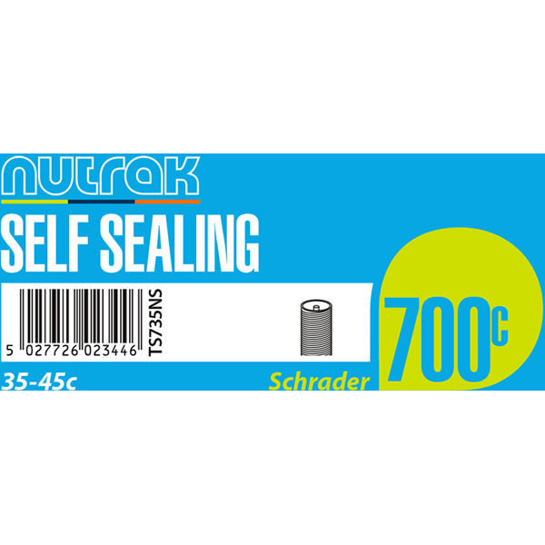 Nutrak Schrader Self-Sealing Inner Tube Black