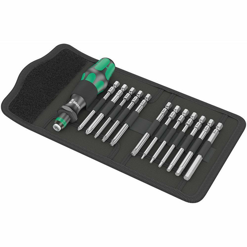 Wera Bicycle Set 2 Kraftform Compact Screwdriver 89 MM Bit Pouch Set - 13 Pieces