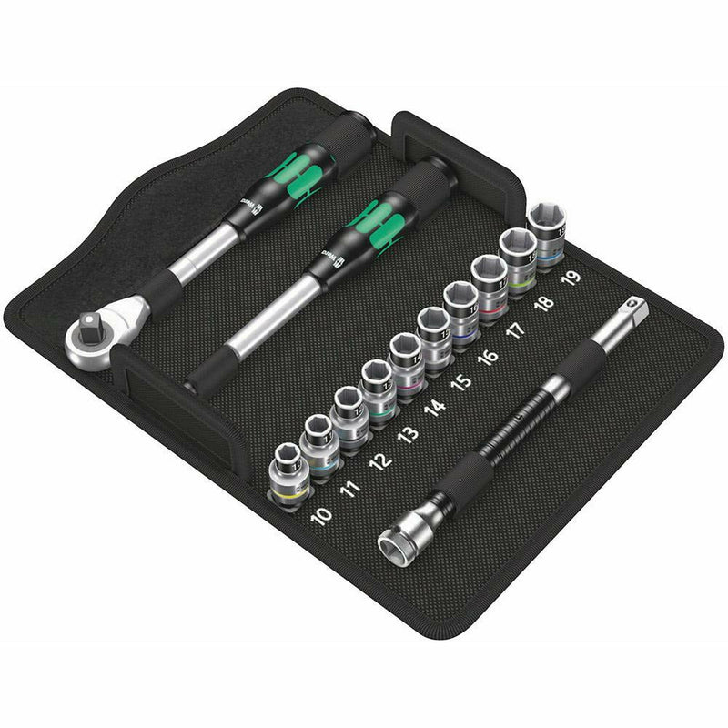 Wera 8006 SC 1 Hybrid Ratchet Set 1/2 Drive - 13 Pieces