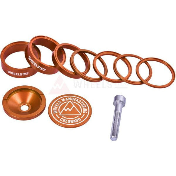 Wheels Manufacturing Pro Stackright Headset Spacer Kit Orange - Pack Of 10