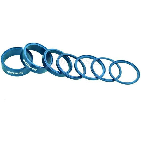 Wheels Manufacturing Stackright Headset Spacer Kit Teal - Pack Of 7