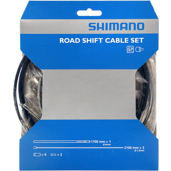 Shimano Spares Road Gear Cable Set With Steel Inner Wire Black